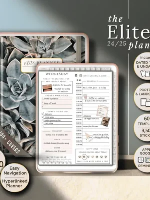 2025 Digital Planner GoodNotes Template for iPad Tablet and Phone with Apple & Google Calendar links Life Journal Daily Weekly and Monthly