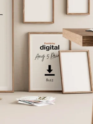 PostArtsy Digital Download | Any 5 Prints from our shop | 8x12 Size | Digital Art Files | PRINTABLE ART | Wall Art Decor