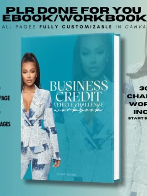 Professional Business Credit Ebook | No PG or PG Coach| Vehicle Challenge | Editable Canva Planner | Digital Product | PLR | Black Friday